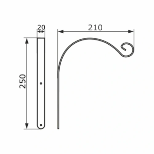 картинка Кронштейн для кашпо 21см черный мод.2 ДОМАРТ от магазина Румлес