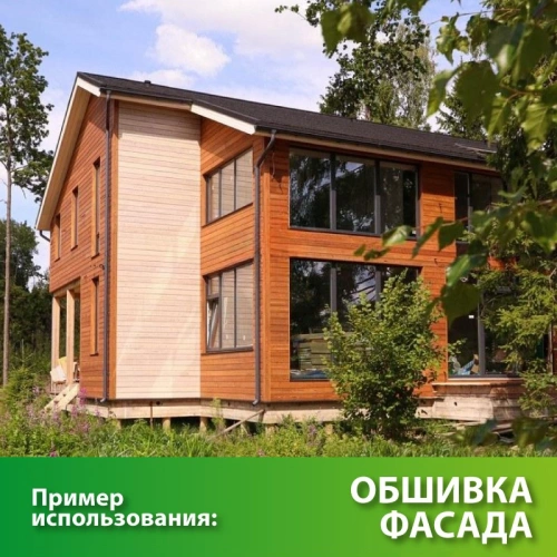 картинка Планкен прямой 20*140*3000мм сорт АВ лиственница, фаска с одной стороны от магазина Румлес