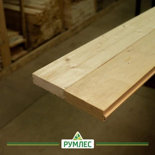 картинка Доска пола шпунтованная ель/сосна 35*145(135)*2000мм сорт В Киров от магазина Румлес