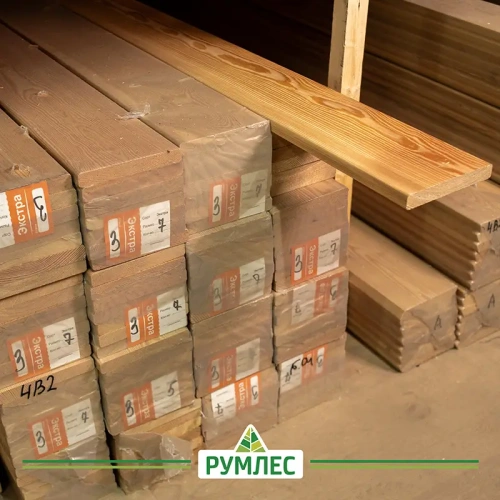 картинка Планкен прямой 20*140*3000мм сорт Экстра лиственница от магазина Румлес