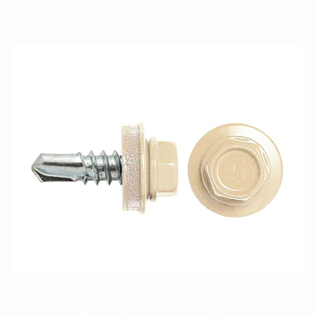 картинка Саморезы кровельные 5,5*19мм RAL 1014 (слоновая кость) металл/металл от магазина Румлес