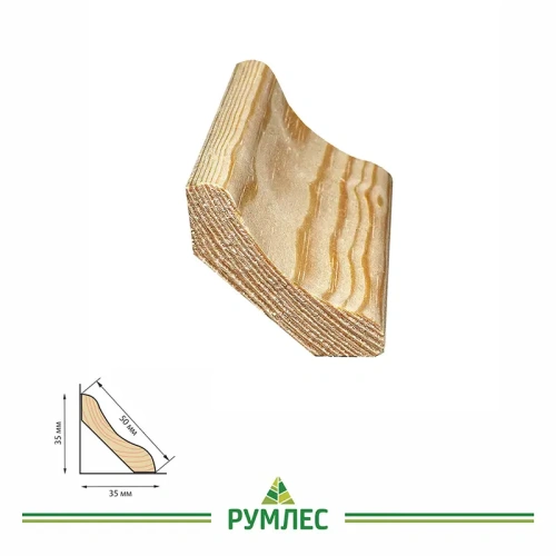 картинка Плинтус лодочка 50*2000мм сосна сорт Экстра от магазина Румлес
