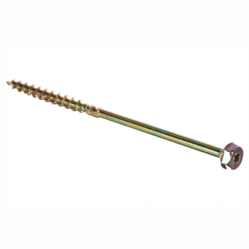 картинка Саморез по дереву шестигранная голова 10*200мм Тorx50 желтый цинк от магазина Румлес