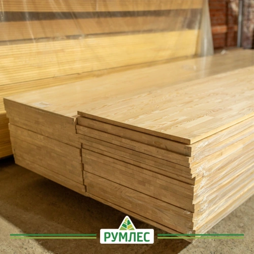картинка Щит мебельный 18*600*3000мм Лиственница сорт А сращенный от магазина Румлес