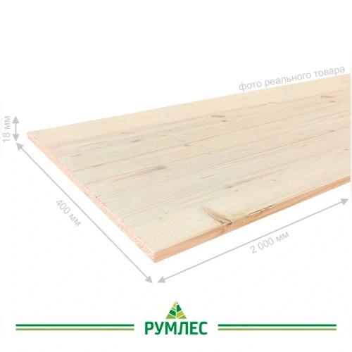 картинка Щит мебельный 18*400*2000мм Ель/Сосна сорт АВ сращенный от магазина Румлес