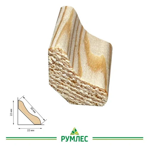 картинка Плинтус лодочка 30*3000мм сосна сорт Экстра от магазина Румлес