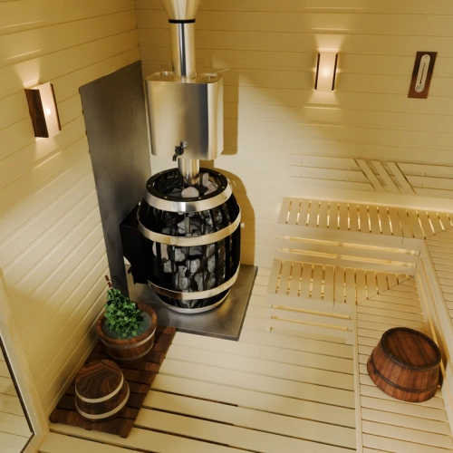 картинка Печь банная сетка Саяны Cast с дверцей антрацит (камни 90кг/до 18м³) от магазина Румлес