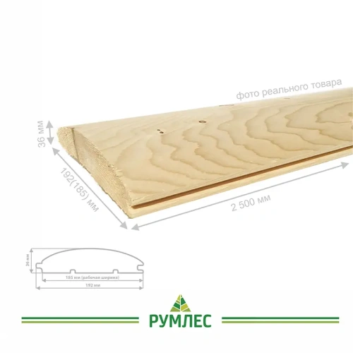 картинка Блок-хаус ель/сосна 36*192(185)*2500мм сорт АВ Киров от магазина Румлес