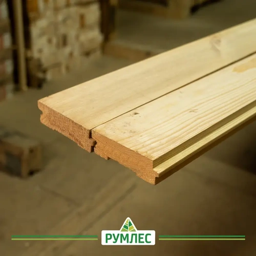 картинка Доска пола шпунтованная ель/сосна 36*145(135)*6000мм сорт АВ Архангельск от магазина Румлес