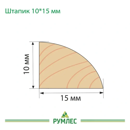 картинка Штапик сосна 10*15*2000мм сорт Экстра от магазина Румлес