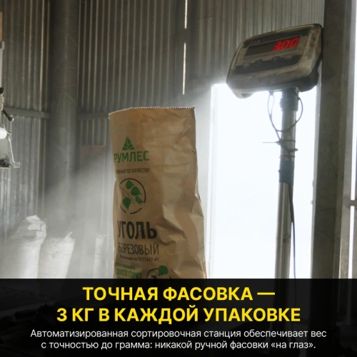 картинка Уголь березовый Отборный 3 кг от магазина Румлес