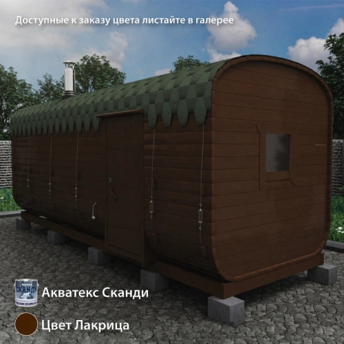 картинка Баня-бочка 6м Три отделения Комплектация ЛЮКС от магазина Румлес