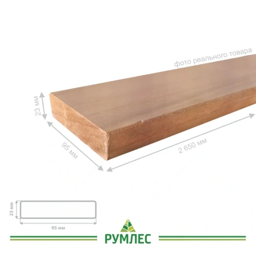 картинка Полок 23*95*2650мм сорт Экстра термоабаш (Африка) от магазина Румлес