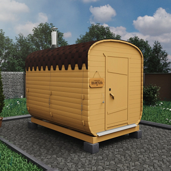 картинка Баня-бочка 2,5м Одно отделение Комплектация ЭКОНОМ от магазина Румлес