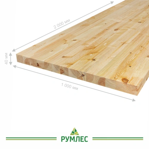 картинка Площадка 40*1000*2000мм Ель/Сосна сорт АВ сращенная от магазина Румлес