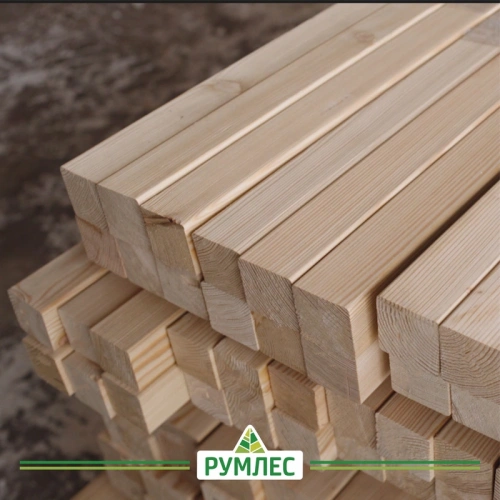 картинка Брусок строганый 45*45*3000мм сорт АВ Лиственница (с фаской R3 на углах) от магазина Румлес
