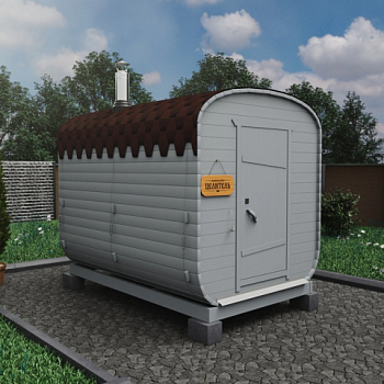 картинка Баня-бочка 3м Два отделения Комплектация БАЗОВАЯ от магазина Румлес