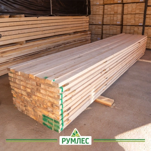 картинка Доска обрезная 50*100*6000мм 1-3 сорт (ГОСТ 8486-86) естественной влажности хвойные породы от магазина Румлес