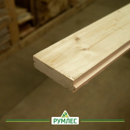 картинка Доска пола шпунтованная ель/сосна 35*145(135)*2000мм сорт В Киров от магазина Румлес