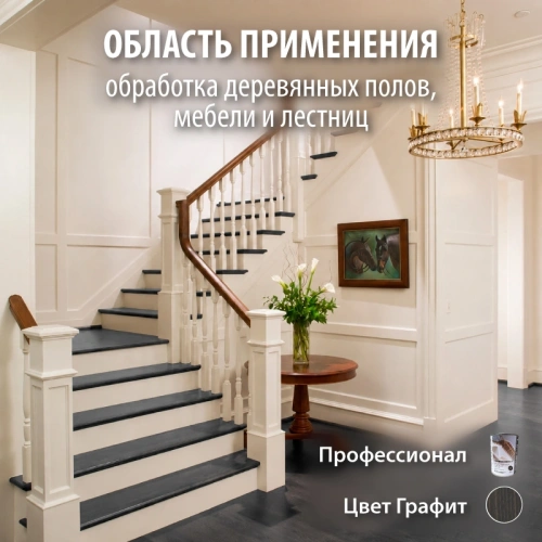 картинка Масло Твердое с воском ПРОФЕССИОНАЛ Графит (НК-82) 0,9л от магазина Румлес