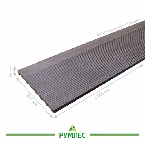 картинка ДПК Ступень полнотелая 22*345*3000мм Венге Техно от магазина Румлес