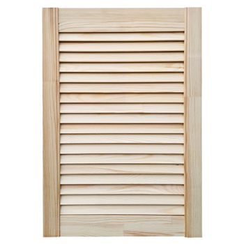 картинка Дверь жалюзийная 394*605мм сосна сорт Экстра магазин Румлес являющийся официальным дистрибьютором в России  картинка Дверь жалюзийная 394*605мм сосна сорт Экстра от магазина Румлес