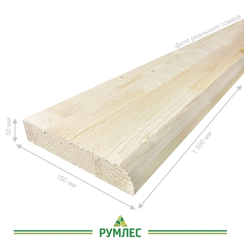 картинка Подоконник 30*150*1500мм Ель/Сосна сорт АВ от магазина Румлес