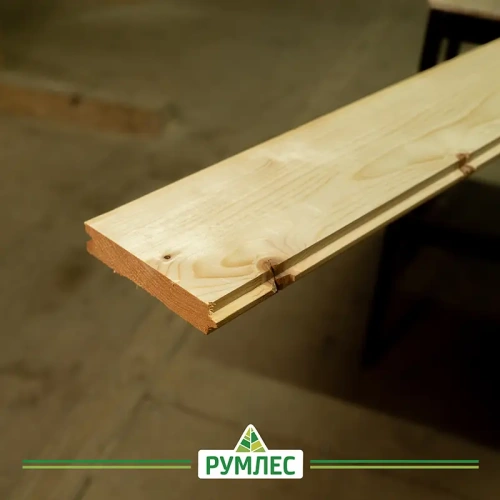 картинка Доска пола шпунтованная ель/сосна 28*142(135)*4000мм сорт АВ от магазина Румлес