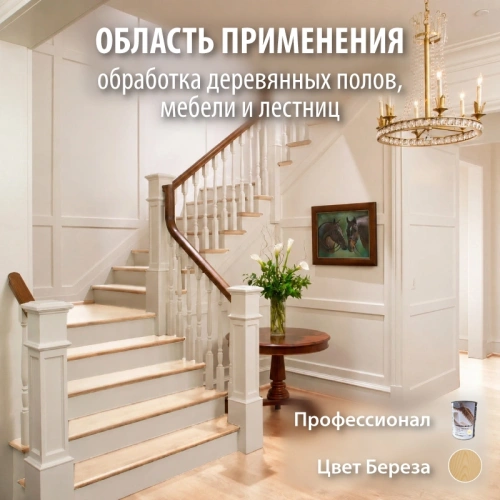 картинка Масло Твердое с воском ПРОФЕССИОНАЛ Береза (НК-60) 0,9л от магазина Румлес