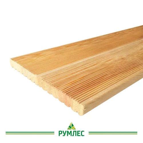 картинка Террасная доска Вельвет 27*142*3000мм сорт Экстра лиственница от магазина Румлес