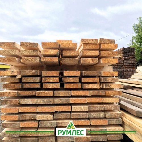 картинка Доска обрезная 40*150*6000мм 1 сорт дисковый распил, естественной влажности ель/сосна от магазина Румлес