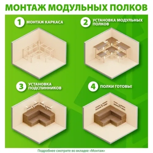 картинка Модуль полока угловой 1000*1000мм термолипа от магазина Румлес