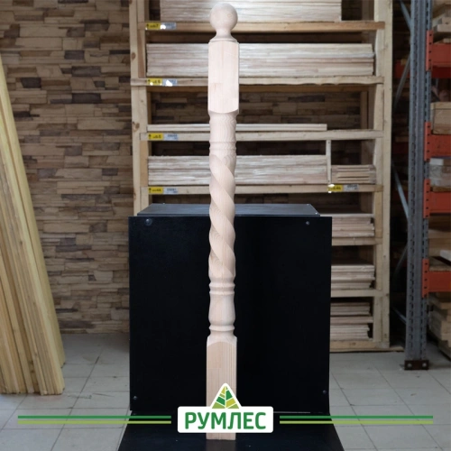 картинка Столб начальный 80*80*1200мм №11 Сосна сорт Экстра сращенный от магазина Румлес