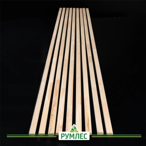 картинка Рейка сращенная для декора стен 18*40*3000мм сосна сорт Экстра (с увеличенной фаской R5 на углах) от магазина Румлес