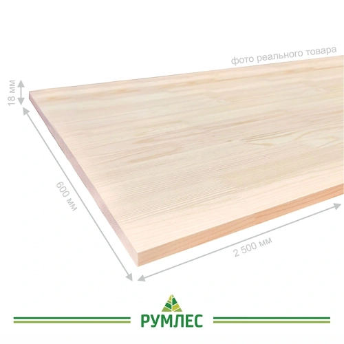 картинка Щит мебельный 18*600*2500мм Сосна сорт Экстра сращенный от магазина Румлес