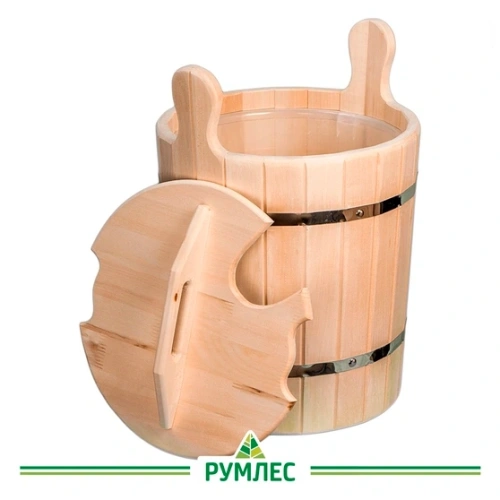 картинка Запарник липа с крышкой и пластиковой вставкой 9л от магазина Румлес