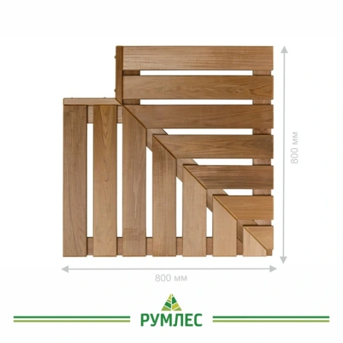картинка Модуль полока угловой 800*800мм термолипа от магазина Румлес
