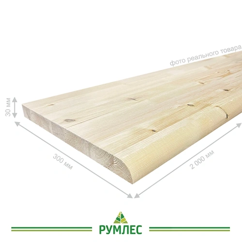 картинка Подоконник 30*300*2000мм Ель/Сосна сорт АВ от магазина Румлес