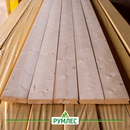 картинка Доска пола шпунтованная ель/сосна 25*115(110)*4000мм сорт АВ от магазина Румлес
