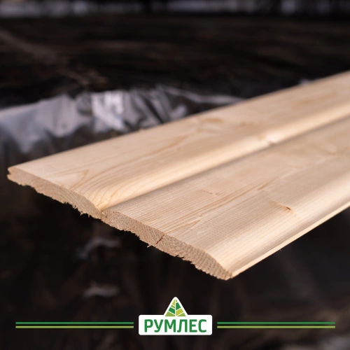 картинка Имитация бруса Финский профиль ель/сосна 17*143(135)*1500мм сорт АВ (5шт/уп) от магазина Румлес