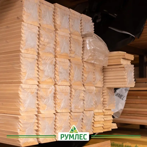 картинка Планкен скошенный 20*145*6000мм сорт АВ Ель 100% от магазина Румлес