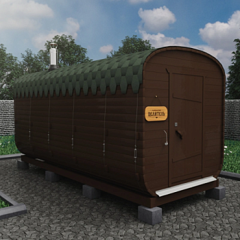 картинка Баня-бочка 5м Два отделения Комплектация ЭКОНОМ от магазина Румлес