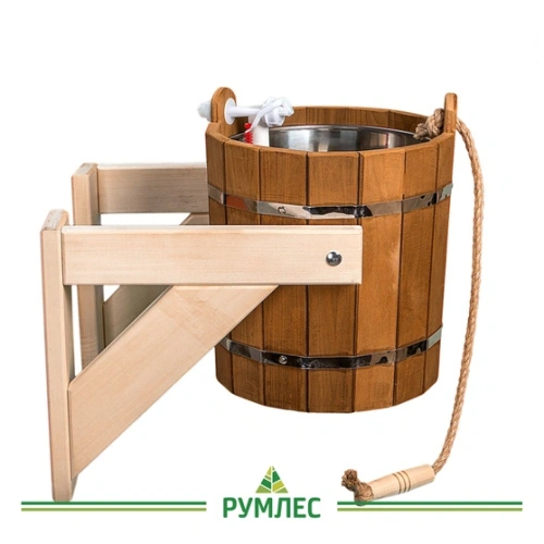 картинка Ведро обливное Русский душ термолипа с металлической вставкой 15л от магазина Румлес