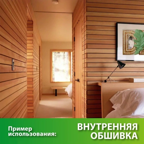 картинка Планкен прямой 20*140*3000мм сорт АВ лиственница, фаска с одной стороны от магазина Румлес