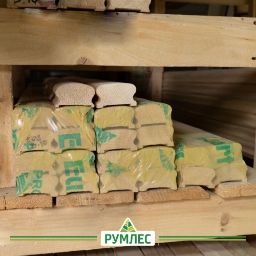 картинка Поручень 45*65*3000мм под окончания и повороты Сосна сорт Экстра сращенный от магазина Румлес