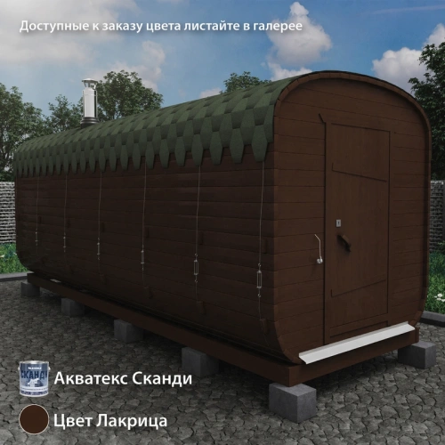 картинка Баня-бочка 6м Три отделения Комплектация БАЗОВАЯ от магазина Румлес