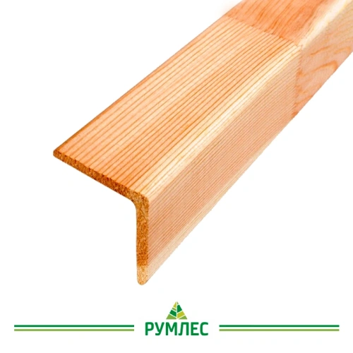 картинка Угол наружный лиственница 40*40*3000мм сорт АВ от магазина Румлес