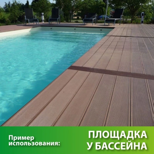 картинка ДПK доска террасная вельвет 23*146*3000мм шоколад экстра+ от магазина Румлес