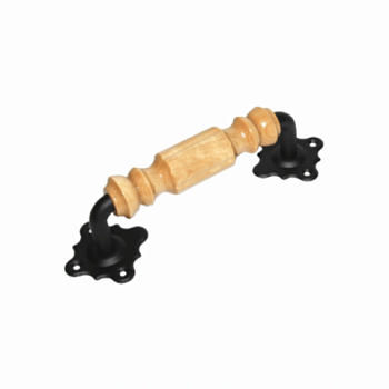 картинка Ручка декоративная Домарт мод.10 черная 220мм береза от магазина Румлес