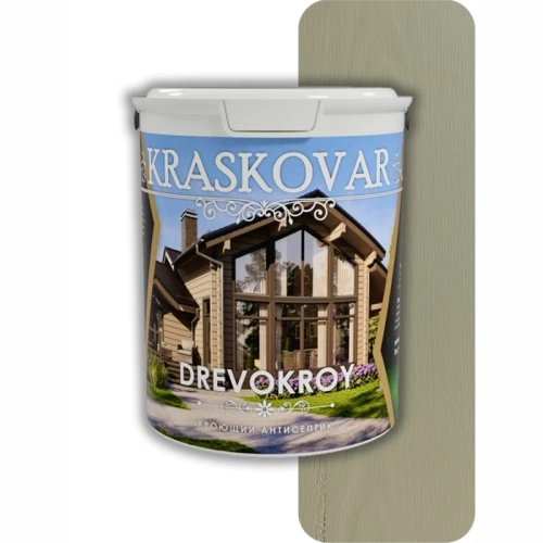 картинка Красковар Антисептик кроющий 2л (RAL 7033 серо-зеленый) от магазина Румлес